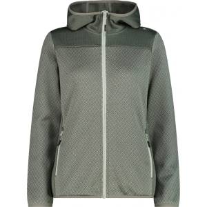 CMP Дамско поларено яке CMP Women's Jacquard Knit Jacket Fix Hood Fleece jacket - Avocado / Pistacchio - размер 34 (EU) (105-7197-0111)