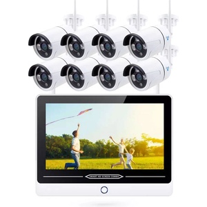  Смарт система за видеонаблюдение No brand PST-7208-PN, 8 cameras, 2.0Mp, Full HD, Екран, Wi-Fi, Tuya Smart, White - 91038 (DE-91038)