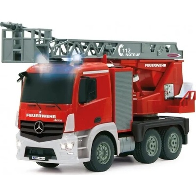 Hasičské auto Jamara DOUBLE E RC Merecedes-Benz Antos s pracovným postrekovačom a rebríkom 1:20