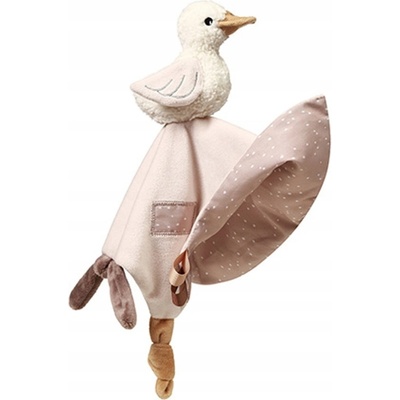 BabyOno plyšová hračka/přítulníček Goose Zoe s držákem na dudlík krémový
