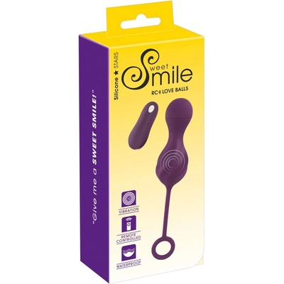 Sweet Smile Tréningové guľôčky Fialové Diaľkovo ovládané 10 režimov