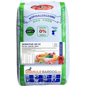 Bardog Hypoalergenné Sensitive 22/12 12 kg