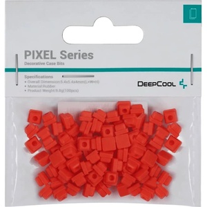 Deepcool Силоконови пиксели DeepCool PIXEL, 5.4 x 5.4 x 4 мм, 100 броя, кутии с пиксел дизайн, червени (R-PIXEL-RD100-G-1)