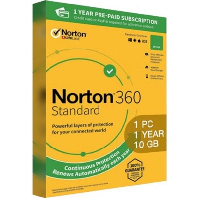 Norton 360 STANDARD 10GB + VPN 1 lic. 1 lic. 1rok (21405801) – Zboží Živě