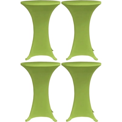 vidaXL Покривки за маси, еластични, 4 бр, 70 см, зелени (279088)