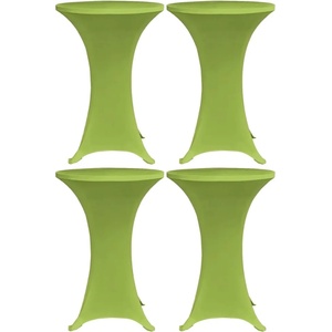 vidaXL Покривки за маси, еластични, 4 бр, 70 см, зелени (279088)