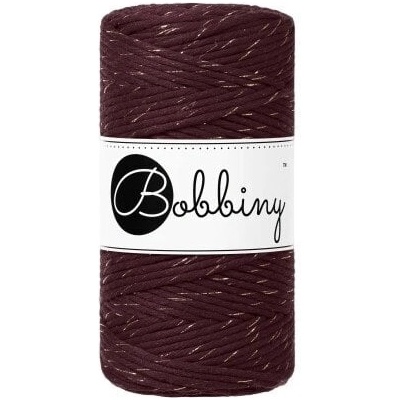 Bobbiny Macrame Cord 3 mm 100 m Golden Burgundy юта (MS-E124)