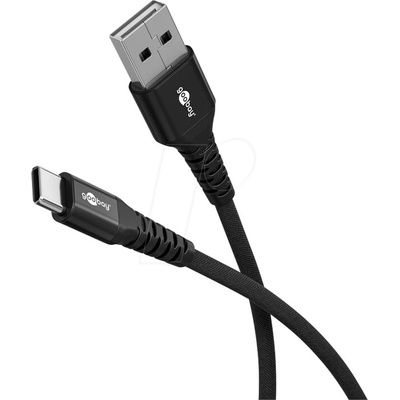 Goobay 74525 USB 2.0, USB A vidlice,USB C vidlice, 0,5m, černý