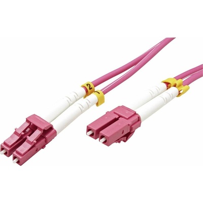 Value 21.99.8757 optické vlákno LWL prepojovací [1x zástrčka LC - 1x zástrčka LC] 50/125 µ Multimode OM4 20m