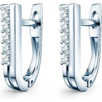 SAVICKI Обеци Share Your Love: бяло злато, диаманти