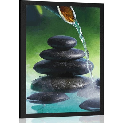 Plakát harmonie v Zen zahradě - 40x60 white