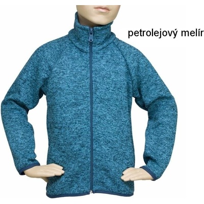Fantom Dětský celopropínací sportovní svetr petrolejový melír