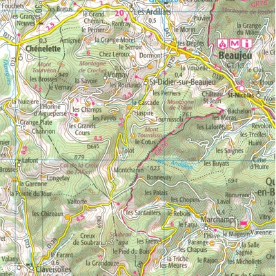 150 Lyon Villefranche-sur-Saone 1:100t mapa