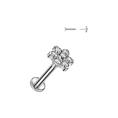 Šperky4U Piercing do brady PUSH IN labreta TITAN TIT1347-1008