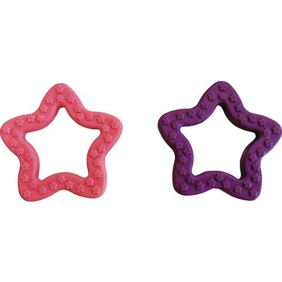 Tatrapet hvězda dentální tvrdá guma růžová 6 cm