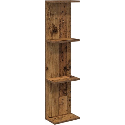 vidaXL Стенен рафт Старо дърво 22 x 15 x 100 см Инженерна дървесина (8012448)