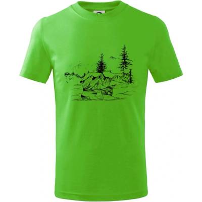 Medveď hory tričko detské Apple Green