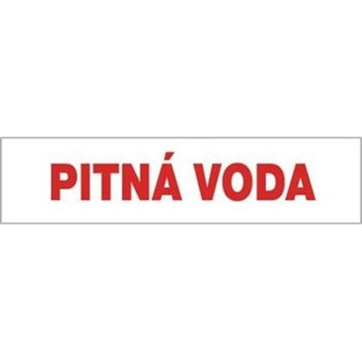 Tabulka bezpečnostní - Pitná voda, rozměry: 20,5 x 8,5 cm