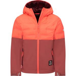 TROLLKIDS Детско софтшел яке Trollkids Kid's Helgeland Jacket Softshell jacket - Pink Salmon / Frozen Berry - размер 104 (EU) (703-7235-0313)