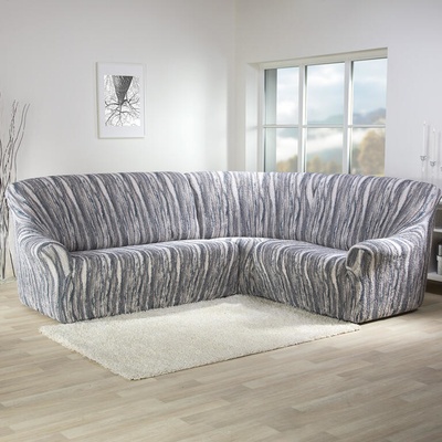 GA.I.CO bielastický potah na rohovou sedačku Oceano Nový šedo-modrý 350 - 530 cm – Hledejceny.cz