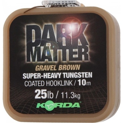 Korda šňůra Dark Matter Tungsten Coated Braid Gravel hnědá 10m 8,2kg