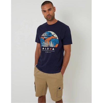 Threadbare Тениска Threadbare Men's Darwall Regular Fit T-Shirt - Navy