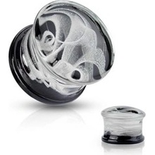 Piercingate plug do ucha bílý kouř PTP00229