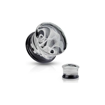 Piercingate plug do ucha bílý kouř PTP00229