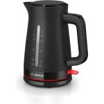 Bosch cordless kettle MyMoment TWK3M123, automatic shut-off, overheating protection, cup indicator, dual water level display, removable limescale filter, 1.7 L, 2400 W, matte black (TWK3M123) Електрически кани