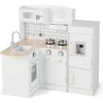 Costway Ъглова кухня за игра с отделен хладилник и аксесоари