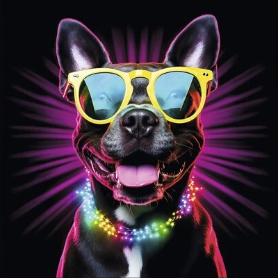 Skleněný obraz Dogs With Sunglasses V 30x30cm
