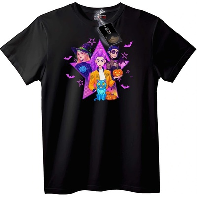 NOONEBRAND Тениска Halloween Магически Звезди - 2XL, White