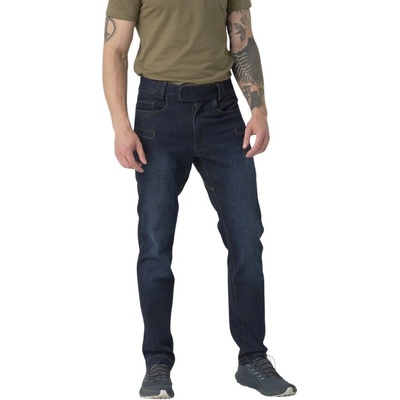 Nohavice Helikon-Tex Greyman Tactical Jeans Slim Denim MID S Tmavo modrá