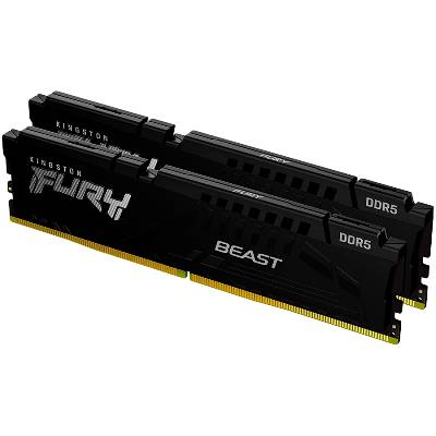 Памет KINGSTON 32GB DDR5 5600MHz (2x16GB) FURY Beast Black - KF556C40BBK2-32 (68416)