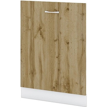 ИРИМ Врата с цокъл за вградена съдомиялна Сити БДД-39 бяло гладко / дъб дакота 60 см