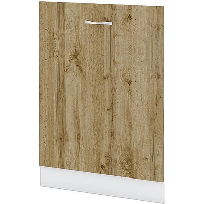 ИРИМ Врата с цокъл за вградена съдомиялна Сити БДД-39 бяло гладко / дъб дакота 60 см