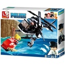 Sluban B0651 Policie Helikoptéra a zlodějka na skútru