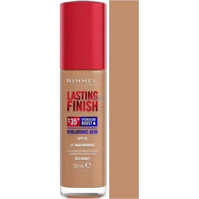 Rimmel London Lasting Finish 35H SPF20 Dlhotrvajúci hydratačný make-up 303 Honey 30 ml