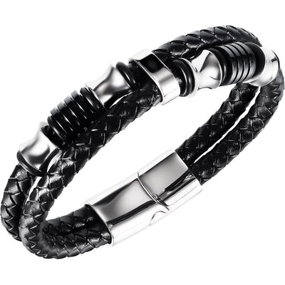Titan Jewerly pánsky oceľový prepletaný náramok Bamboo strieborný PH1465s1