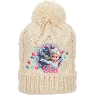 Sun city Dětský zimní kulich Frozen Ledové království vyměnitelné bambule bílá