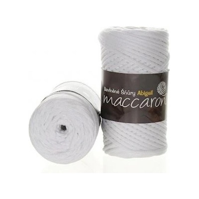 Maccaroni Šňůry Abigail 3mm - 01 bílá