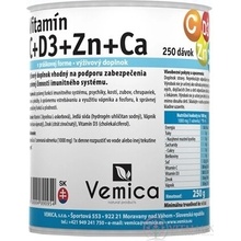 Vemica Vitamin C+D3+Zn+Ca prášek 250 g