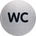 Piktogram WC text