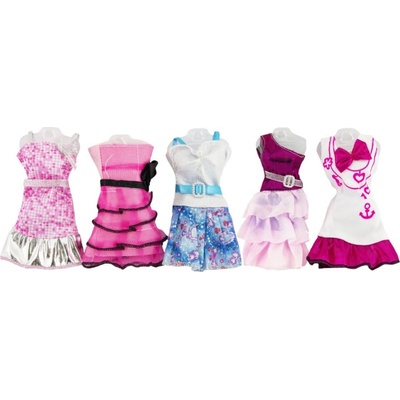 Teddies Oblečky / Šaty pre bábiky 10-13cm 6 druhov na karte 10x27x3cm