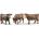 BRUDER Brown cow figurine in three poses