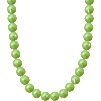 Biju Perlový náhrdelník s umelými perlami svetlo zelenej 6000657-5