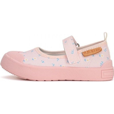 D.D.Step detské dievčenské plátené poltopánky baby pink