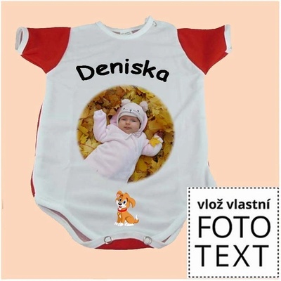 Bezvadný dárek Dětské body s vlastní fotkou potiskem
