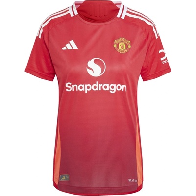 adidas Дамска футболна фланелка Adidas Manchester United Authentic Home Shirt 2024 2025 Womens - Mufc Red