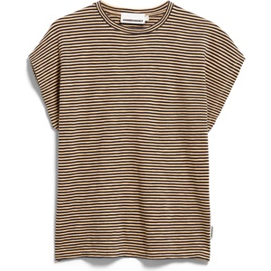 Armedangels Дамска тениска ARMEDANGELS Women's Slub Jersey Stripe T-shirt - Tinted Navy / Golden Hay (916-6596-0713)